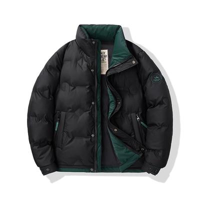 Мужской пуховик со стойкой, новый зимний свободный и утолщенный, 50% белый утиный пух, повседневная куртка-топ, защита от холода