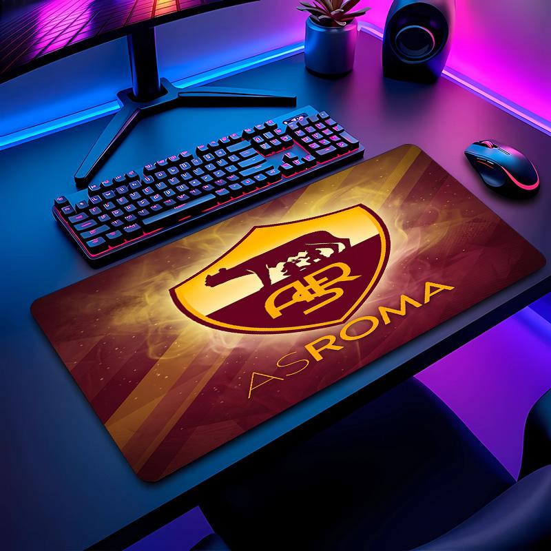 AS Roma Football Pattern Mouse Pad Non?Slip Rubber Base Gaming Mousepad For Desk Office Home