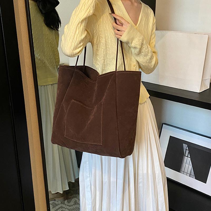 Suede Shoulder Bag for Women's Handbags Purse Fashion Large Capacity New Autumn and Winter Versatile Commuting Tote Bag