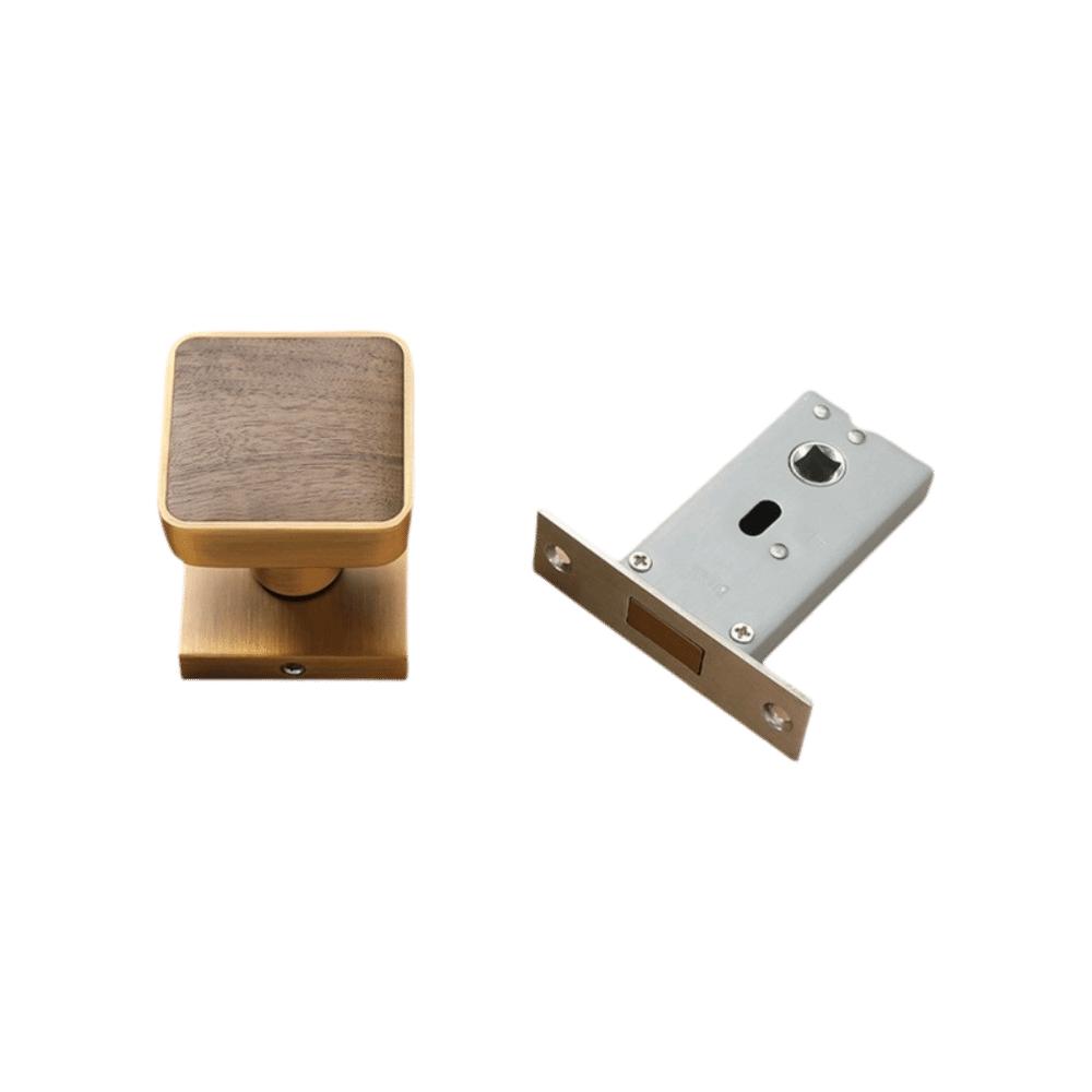 Single Side Single-tongue Lock Walnut Wood Hidden Door Lock Invisible Door Lock Home Furniture