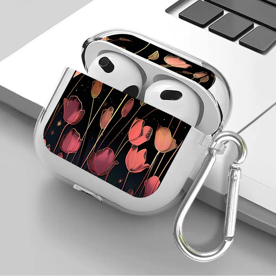 Мультяшный чехол-тюльпан для Airpods 3 Pro2 1 Pro Pro3 2 4 Прозрачный чехол-крышка для наушников