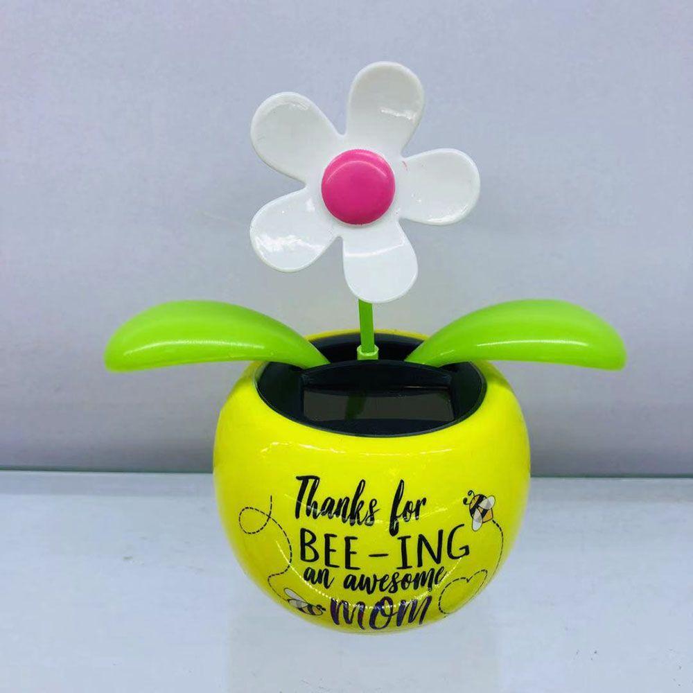 Solar Power Toy Swinging Toy Solar Powered Flower Swinging Car Dashboard Ornaments Dancing Flower