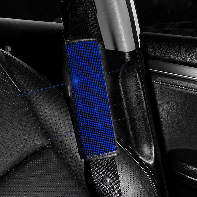 1 шт., блестящие наплечники для ремня безопасности автомобиля, украшения со стразами, накладки на плечи, защитные накладки, подушки, автомобильные аксессуары для женщин