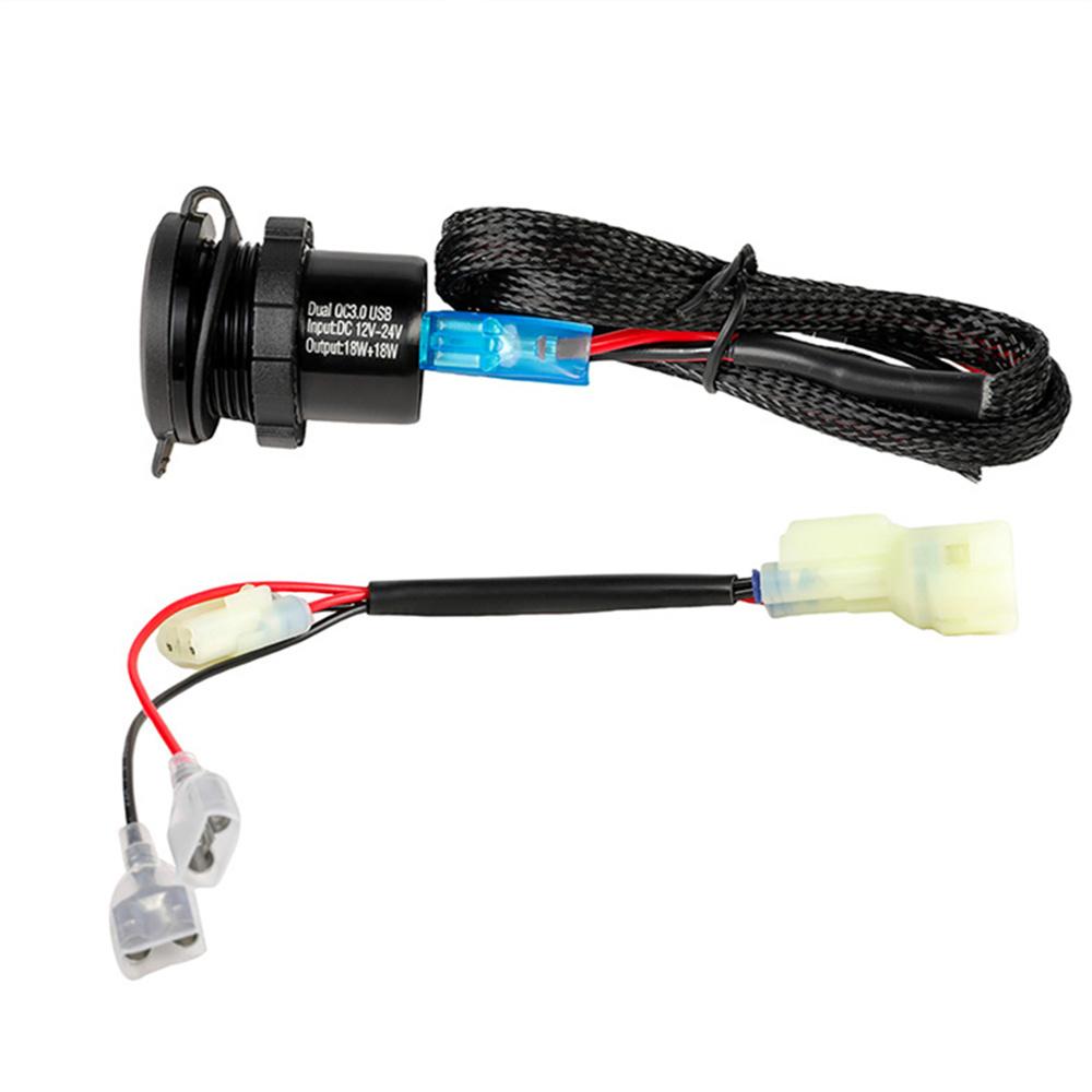 Dual USB 3.0 Fast Charger Socket Power Outlet Adapter For Honda NX500 2024-2025