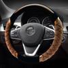 Universal Car Plush Steering Wheel Cover 38cm Non-Slip Artificial Wool Steering Wheel Cover Warm Winter Protection Accessories for Women