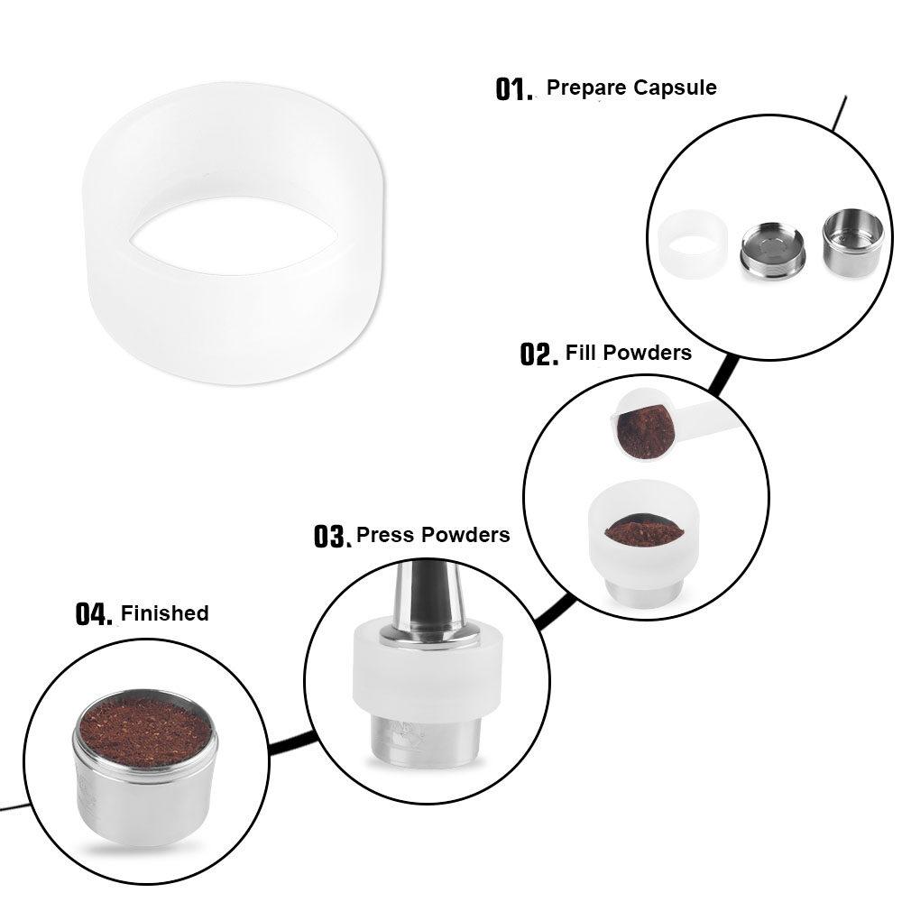 i Cafilas [YI0B] Reusable Coffee Capsule Refillable Pods Stainless Steel Filters Cup Tamper Crema Maker for Machine X7.1,8,9,IllY3,3.2,3.3,1.1,5