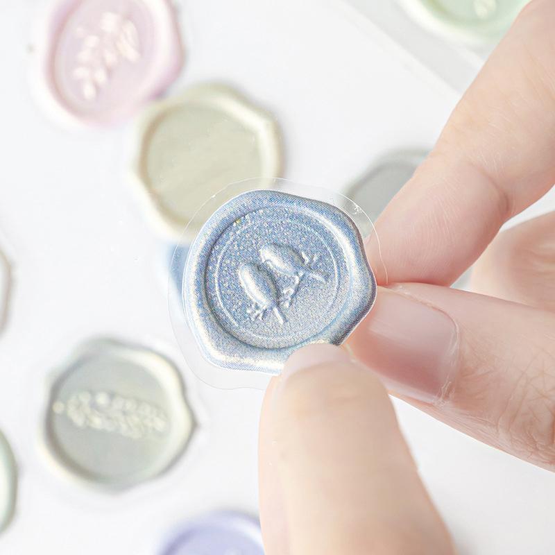 18 шт./пакет, винтажная наклейка, восковая печать, наклейка для декоративной наклейки «сделай сам», сургучная печать