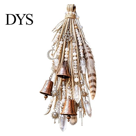 Bohemian Witchcraft Hanging Ornaments Witch Door Bell Decoration, Boho Sun Catchers, Retro Wind Chime, Pentagram Star Moon Decorative Tassel Pendants