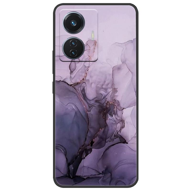 Для vivo T1 4G Y55 4G iQOO Z6 44 Вт V2153 Чехол Мраморный Мягкий Матовый Силиконовый Чехол на Заднюю Панель Для Vivo T1 44 Вт Полная Защита Чехол для Телефона