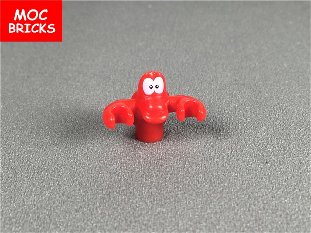 MOC Блоки Маленькое Животное Хамелеон Ящерица Пингвин Средний Нуга Щенячий Обучающий Сделай Сам Строительные Кирпичики Блоки Игрушки