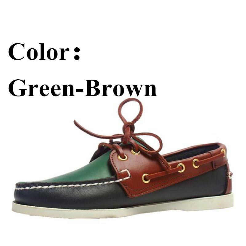 Мужские и женские туфли-лодочки из натуральной кожи, классические туфли-лодочки, мужские женские темно-синие-зеленые туфли-лоферы большого размера A082