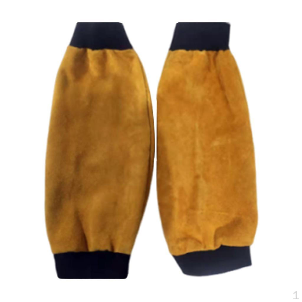 Прочные 19-дюймовые сварочные нарукавники из коровьей кожи