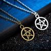 Women Fashion Lucifer Vintage Satan Sign Pentagram Pendant Retro Necklace