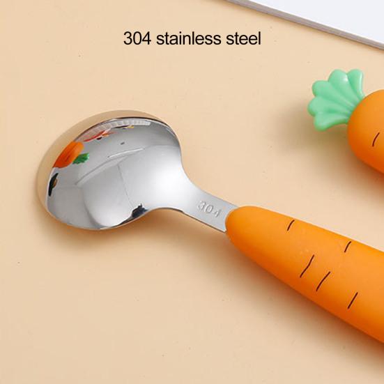 Useful Easily Cleaned Dining Non-slip Smooth Surface Mud Scraping Spoon for Kitchen Children Cutlery