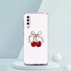 Милый чехол для телефона с вишневым бантом для Samsung A16 A14 A12 A22 A32 5G A34 A42 A52 A54 A50 A70 A30 A40 A20E A10S A20S A02S A04S A06