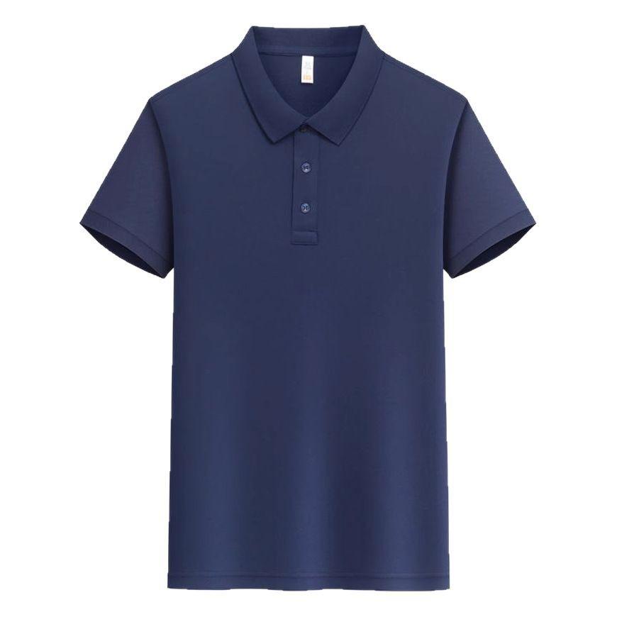 Мужская футболка-поло с коротким рукавом из бамбукового угля с технологией ледяного шелка.