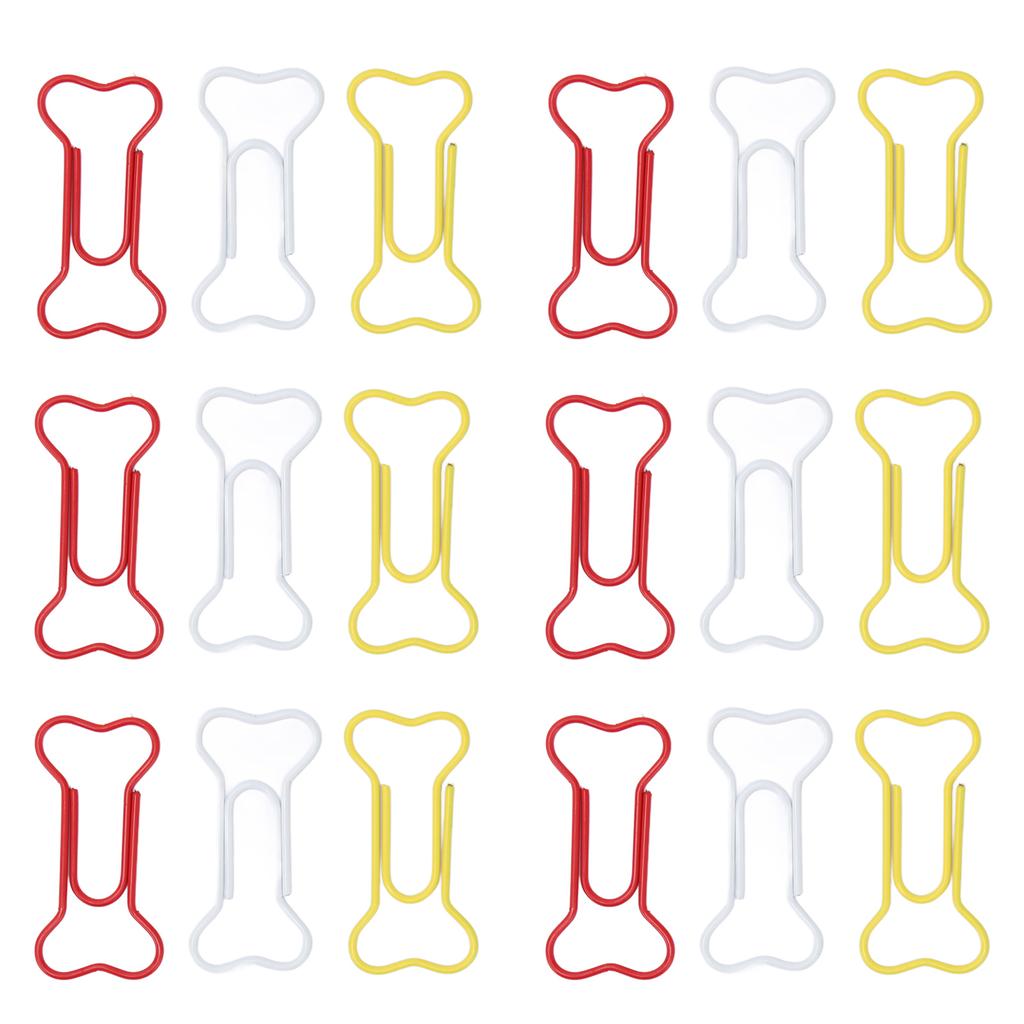 100 шт. скрепок в форме кости с антикоррозионным покрытием, повышенная устойчивость к скольжению, симпатичная металлическая бумага