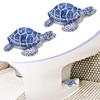 2 шт. Крышки болтов для унитаза в виде черепах, Компактный подарок, Статуэтки, Детали, Простая установка, Полимерная крышка для винтов для
