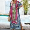 2024 European-American Middle East Beach Robe: Loose, Stylish Bikini Cover-Up with Positioning Print for Sun Protection