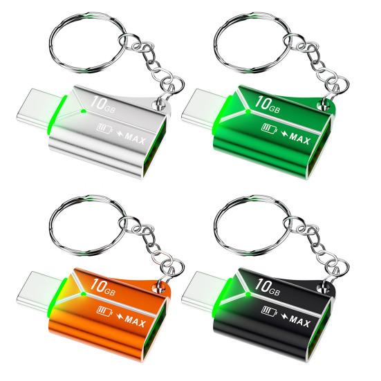 Адаптер-брелок Type-C на USB3.0 с передачей данных OTG 10 Гбит/с Портативный разъем USB-C