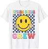 Spring Break Crew Retro Groovy 2025 Cute Smile Face Unisex T-Shirt