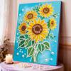 Подсолнух Жемчужная Картина DIY Самоклеящийся Жемчужный Цветок Розы Животное Настольная Декоративная Картина В Подарок Друзьям И Подругам