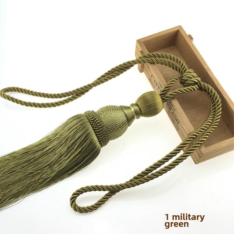 Роскошный золотой проволочный подхват для штор с кисточками в виде шара