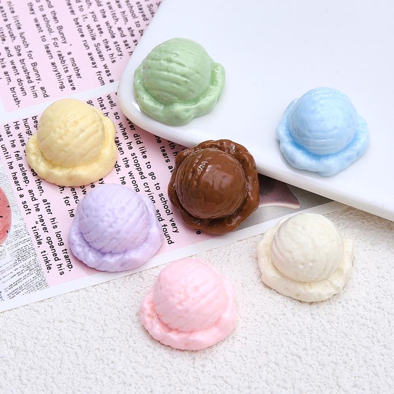 Красочные шарики для мороженого из смолы аксессуары: Чехол для телефона своими руками, заколка для волос, бижутерия и украшения, товары для творчества