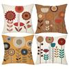 Retro Geometric Floral Pillow CoversLiving Room Sofa Cushion Cover, Soft and Comfortable, Bedroom Room Decoration