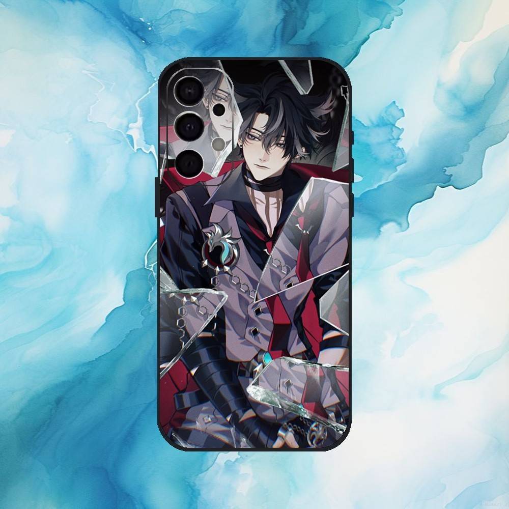 G-Genshin Impact Wriothesley Чехол для телефона Samsung S25,S24,S21,S22,S23,S30,Ultra,S20,Plus,Fe,Lite,Note,10,9,5G Черный