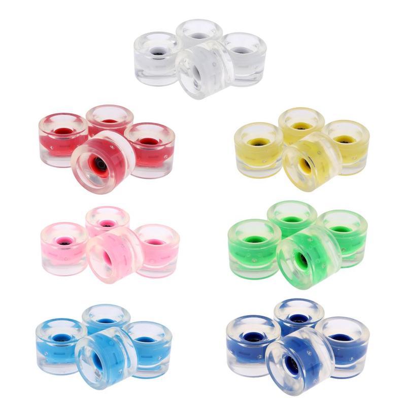 Longboard Wheel Replacement PU Light Up Cruiser Wheels 70mm Big Size for Downhill Mountain Riding and Street Sliding