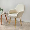 European-Style Universal Leather Dining Chair Cover with Curved Backrest, Thickened Design, and Household Stool Compatibility