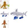 Soft Shark Stuffed Animal Plushie With Pp Cotton Filling Short Fur For Children