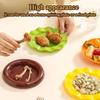 Plastic Mini Dinner Plate Burger-Shaped Dinnerware Set Stackable Hamburger Plate Set  Table Decor