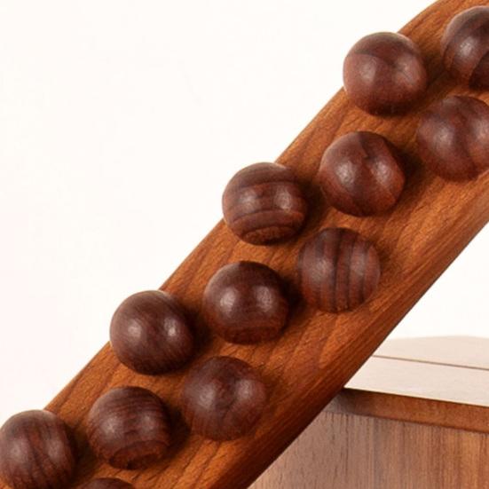 Wood Massage Roller Stick for Lymphatic Drainage Handheld Cellulite Massager for Neck Back Waist Leg Acupoint Stimulation Rod