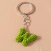 New Creative Flower Initial 26 Letter Keychain A-Z Alphabet Keyring Pendants for Women Girls Handbag Decor Jewelry Accessories