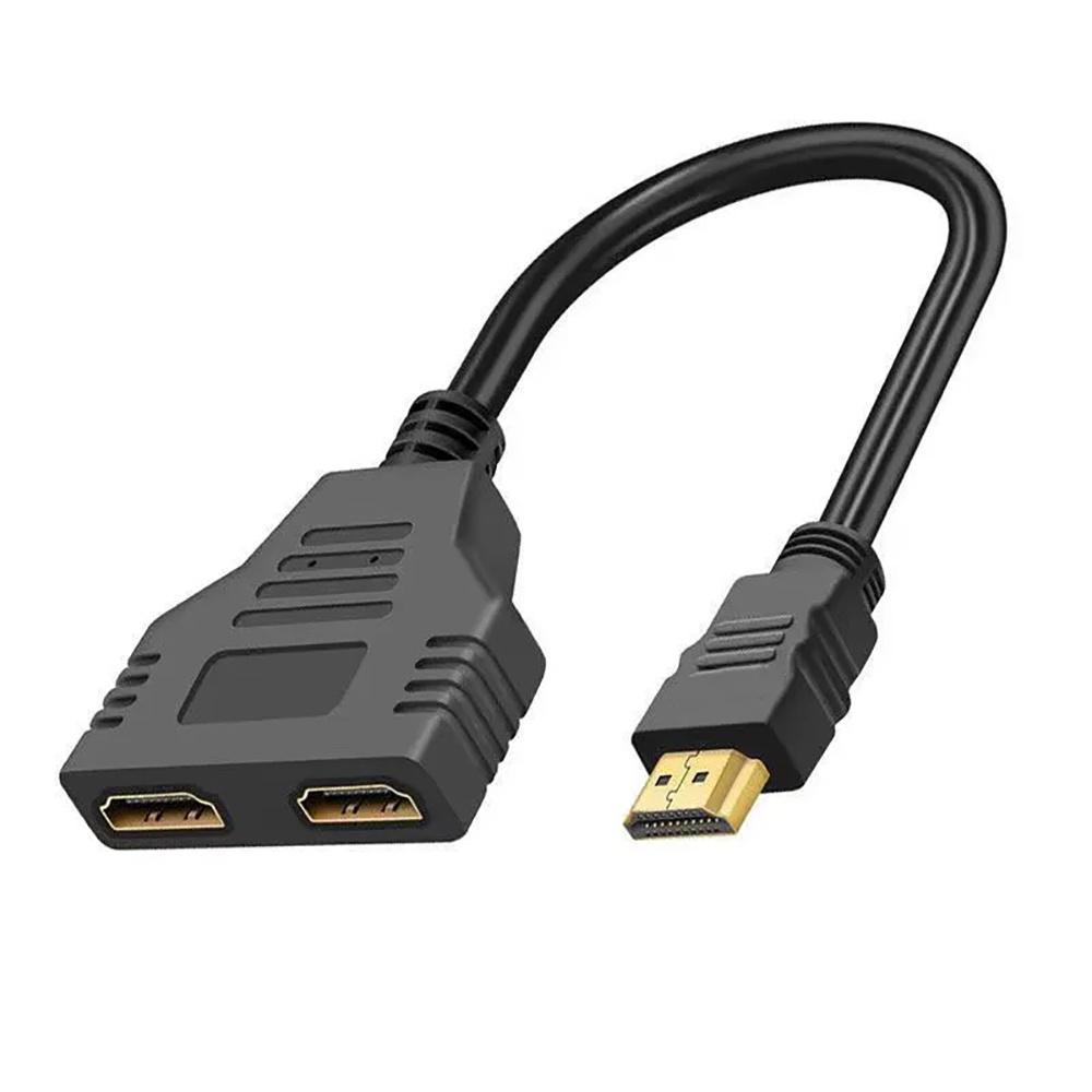 Разветвитель HDMI 1080P с двумя портами, 1 вход 2 выхода, адаптер HDMI Male-Female для ноутбуков, монитора, ТВ-приставки