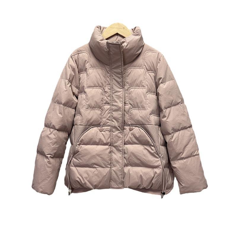 Autumn and winter new down jackets women's short foreign style stand-up collar loose mother white duck down warm jacket