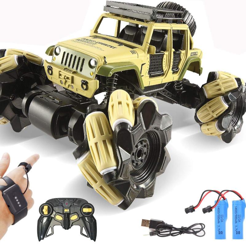 Remote Control Car, 1:16 Drift RC Cars 360° Rotating 4WD 2.4Ghz Gesture Sensor Watch Monster Truck for Kids Stunt Climbing Car Rechargeable Batteries
