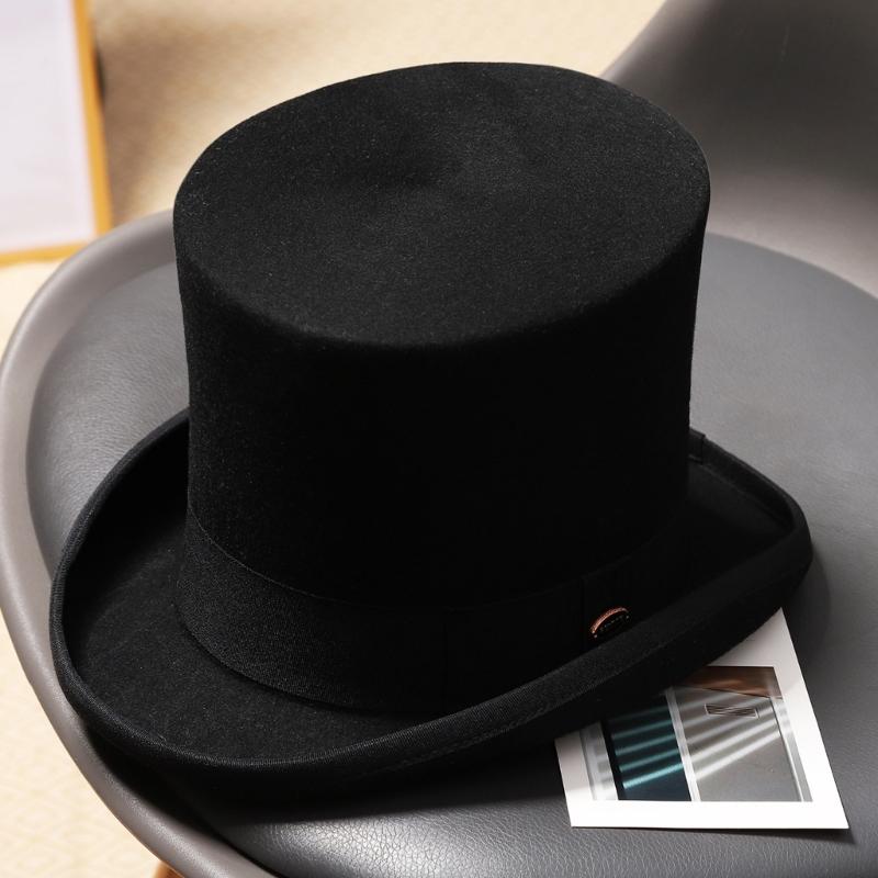 Adult Trilby Hat Breathable British Style Flat Top Hat Adult Festival Party Festival Formal Gathering Fedoras Hat