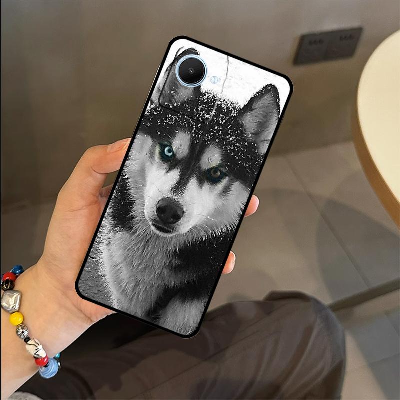 Animal Wolf Dog Husky Case For Realme C65 C67 C61 C53 C55 C51 C25 C63 C71 C75 GT6 GT7 Pro 11 12 13 14 15 Pro Plus