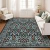 Modern Fashion Floral Area Rug – Large Printed Living Room Carpet, Machine Washable Non-Slip Floor Mat for Sofa Coffee Table