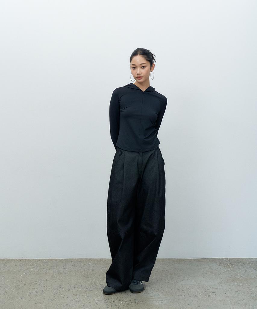 MAKE A TOAST Volume Denim Pants Black Mbespa011Bk