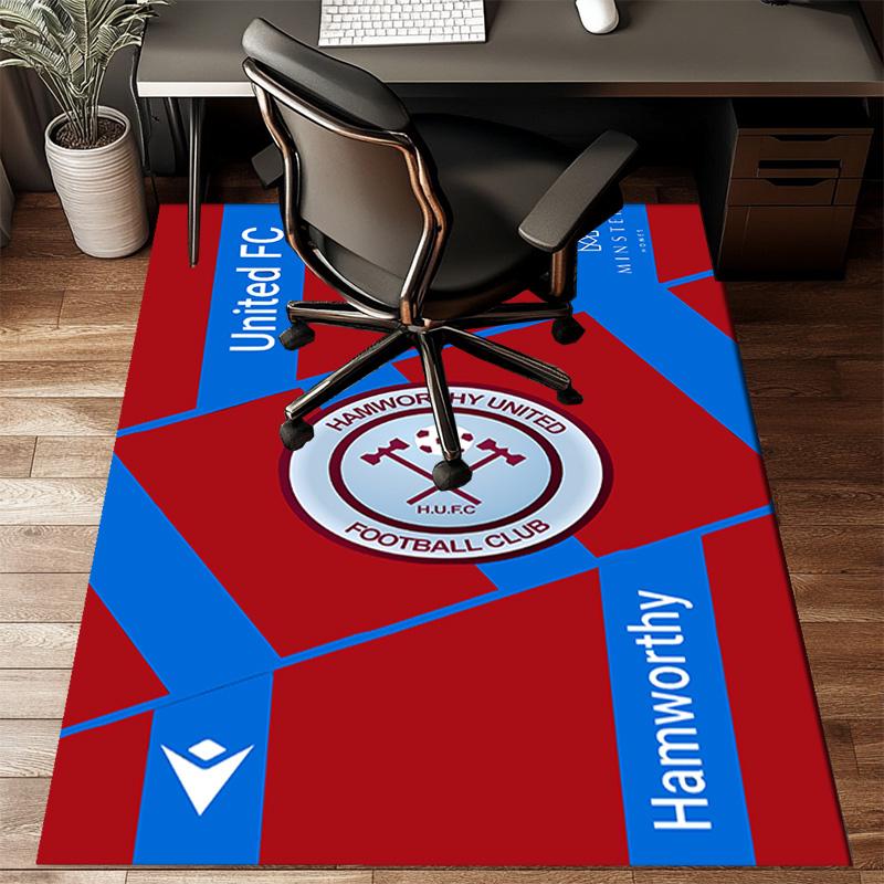 Ham-worthy United Football Club Rug for Living Room, Game Rooms, Office, Bedroom, Office Floor Mat Playful Design, fan gifts Christmas decor