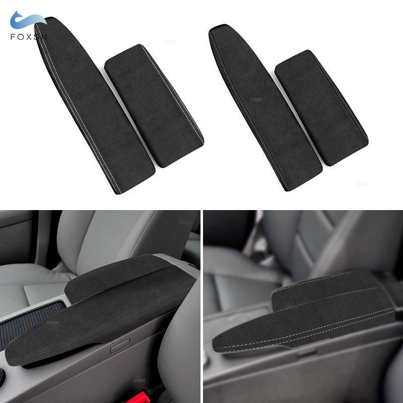 ABS + Suede Leather Car styling Center Control Armrest Box Trim Cover For Mercedes Benz C E GLK Class W204 W212 X204 2009-2013