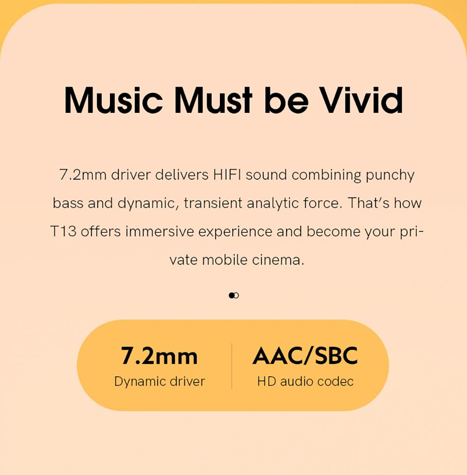 QCY T13 Bluetooth-наушники V5.1 Беспроводные TWS наушники с сенсорным управлением 4 микрофона ENC HD гарнитура для вызовов Настройка приложения