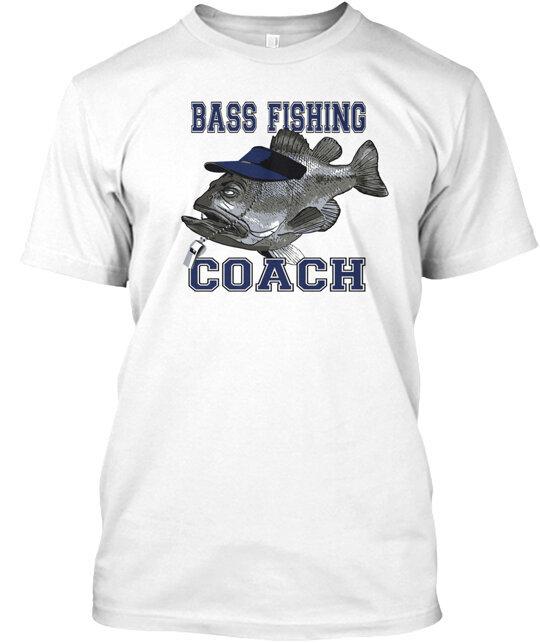 Bass Fishing Coach T-Shirt Made in the USA Size S to 5XL Unisex T-Shirt