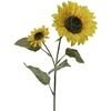 Искусственные цветы - DECORIS - Подсолнух на стебле - 15x10x72см - Желтый - Гибкий