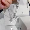 Комплект из ожерелья и серег «Капля воды Императрицы»: Роскошный, Искрящиеся Алмазные Акценты, Универсальная Мода для Женщин