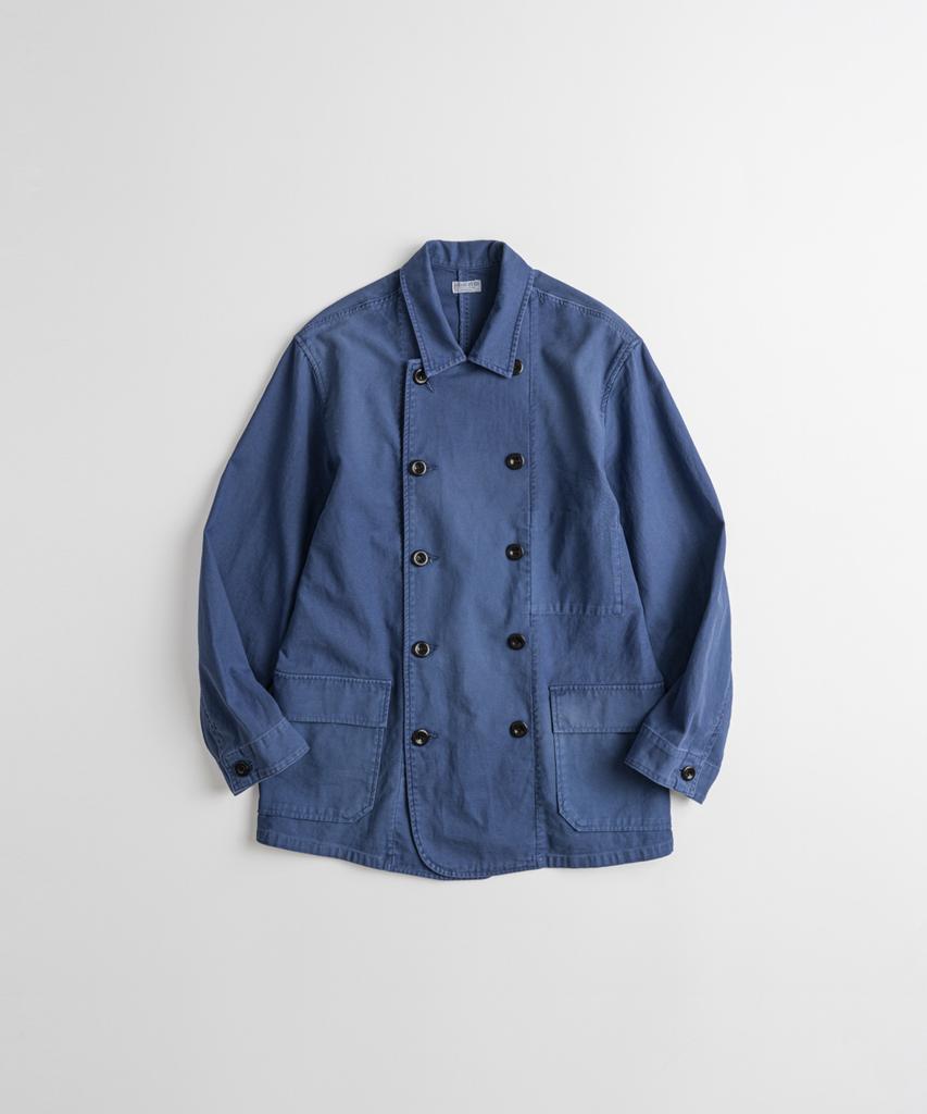 BEHEAVYER Dyed C/L French Db Jacket Faded Blue